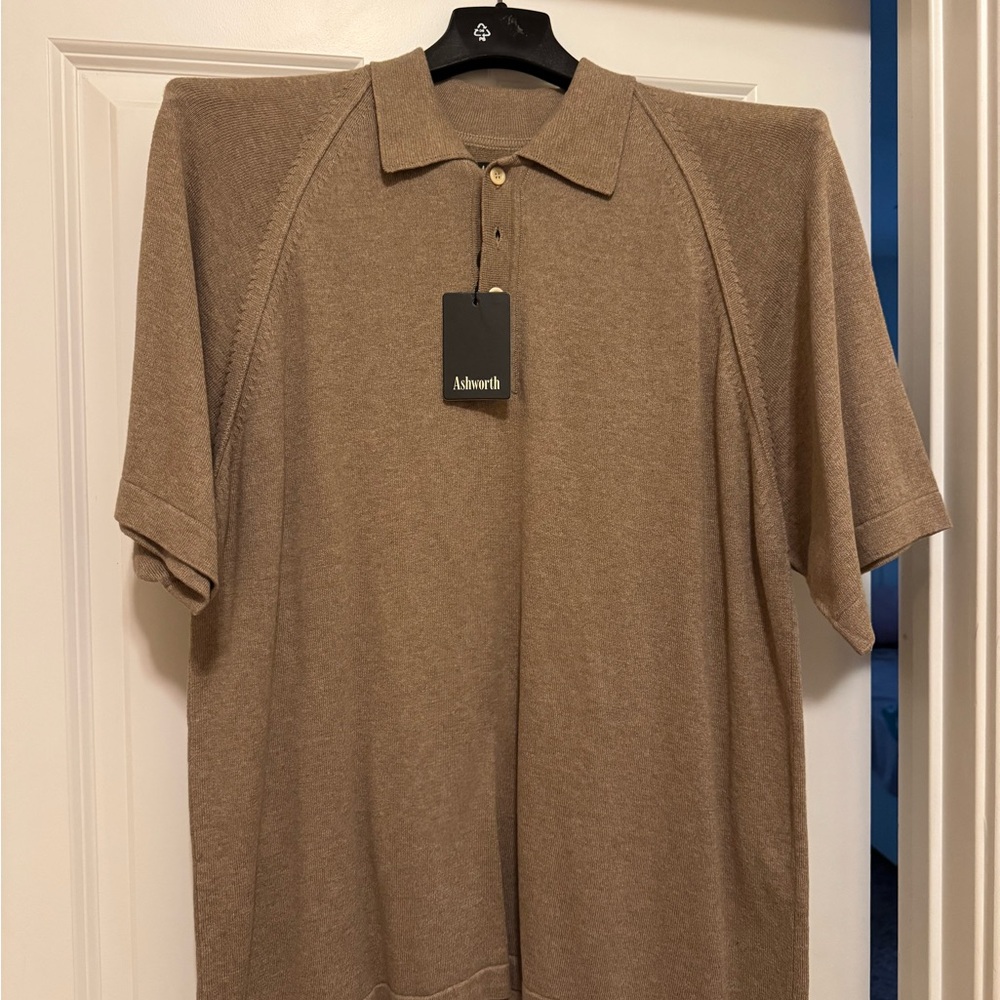Ashworth Men's Brown Polo Shirt